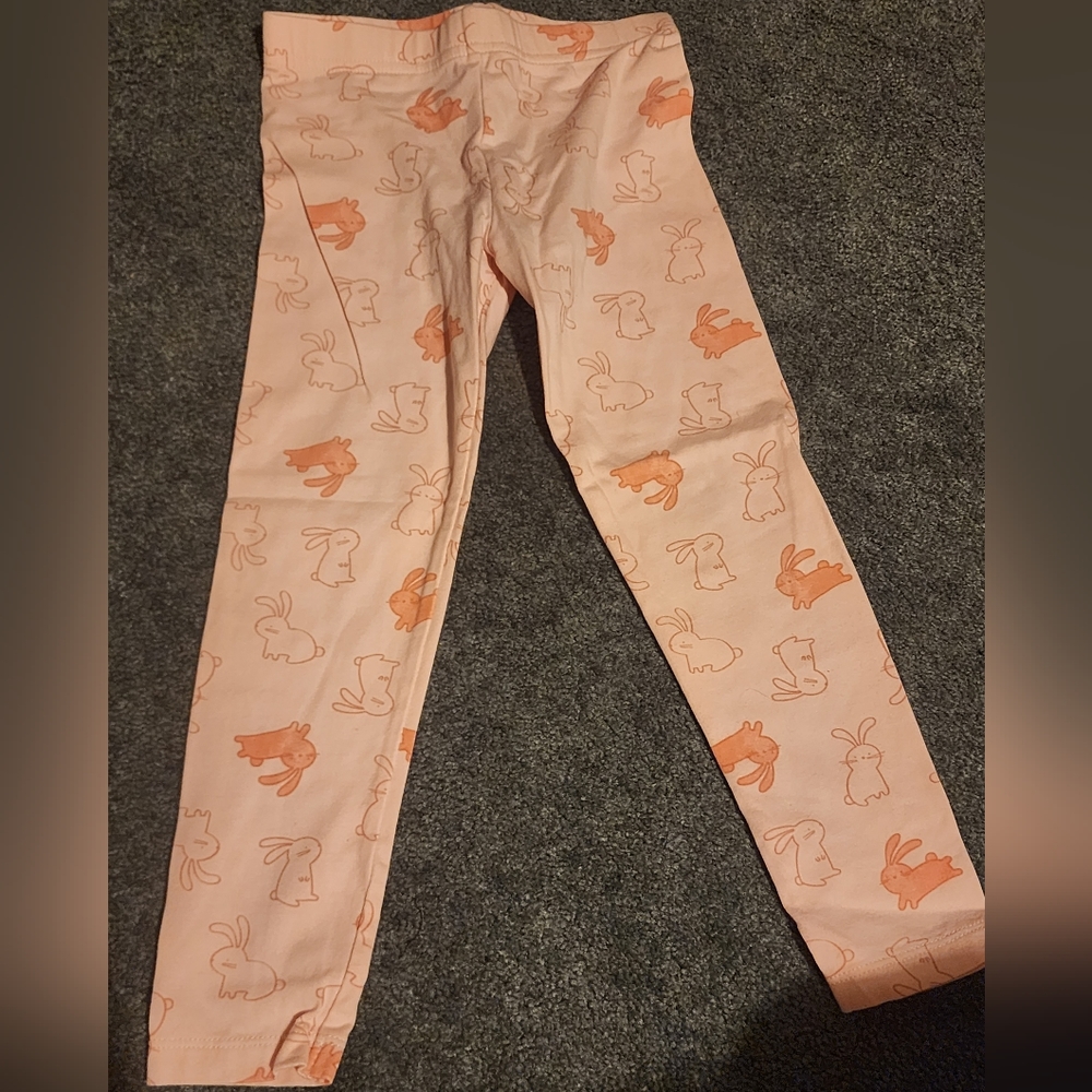 Pink bunny leggings Size 5T